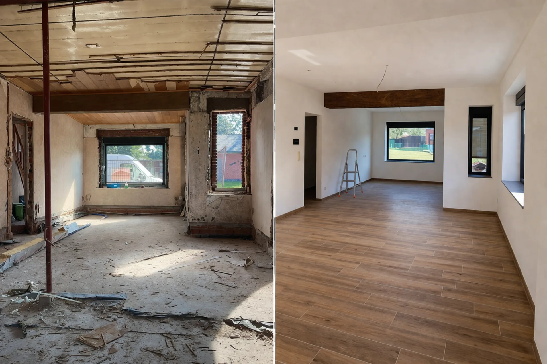 Avant après intérieur soigné