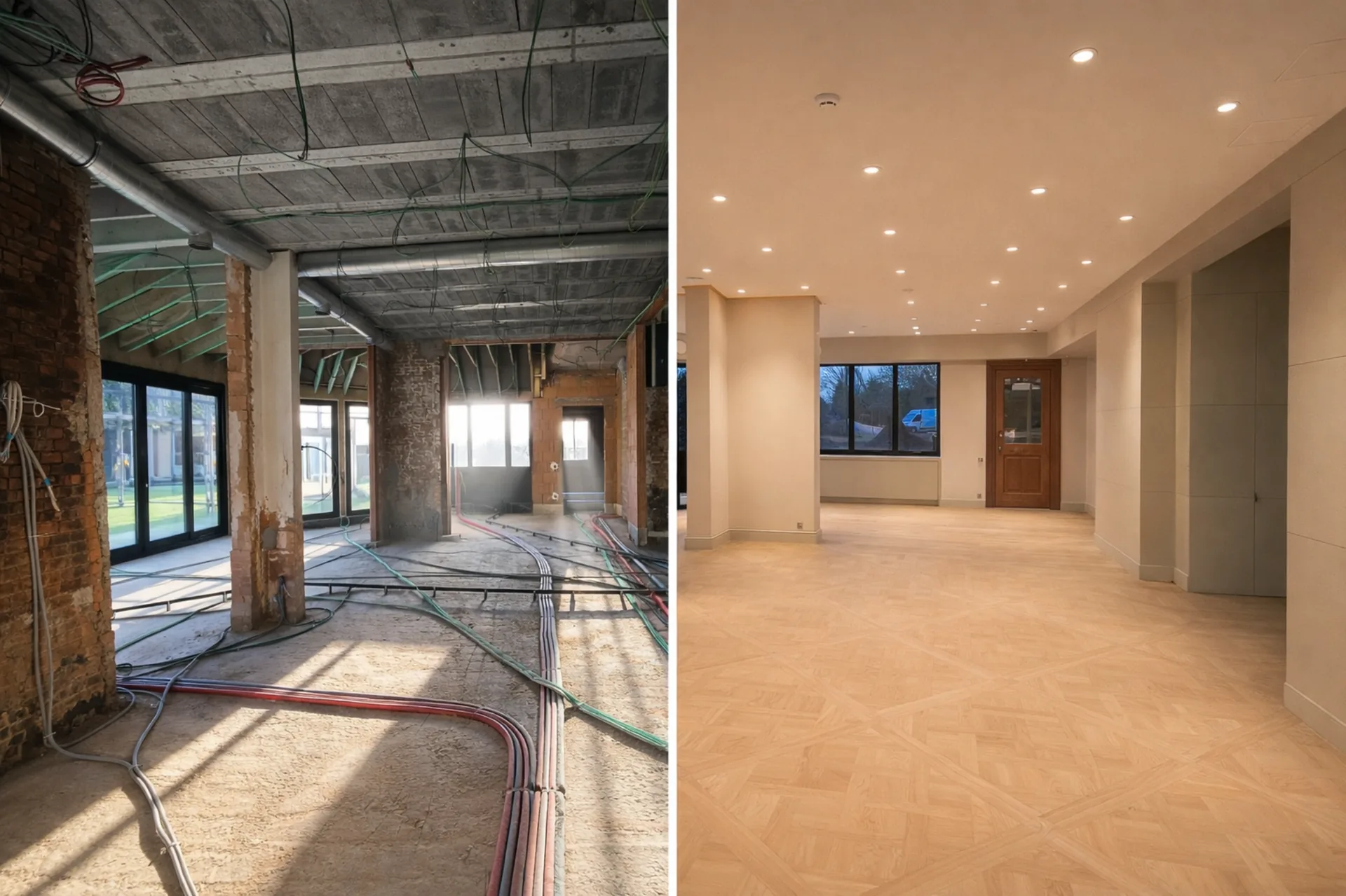 Présentation avant après d’un chantier intérieur